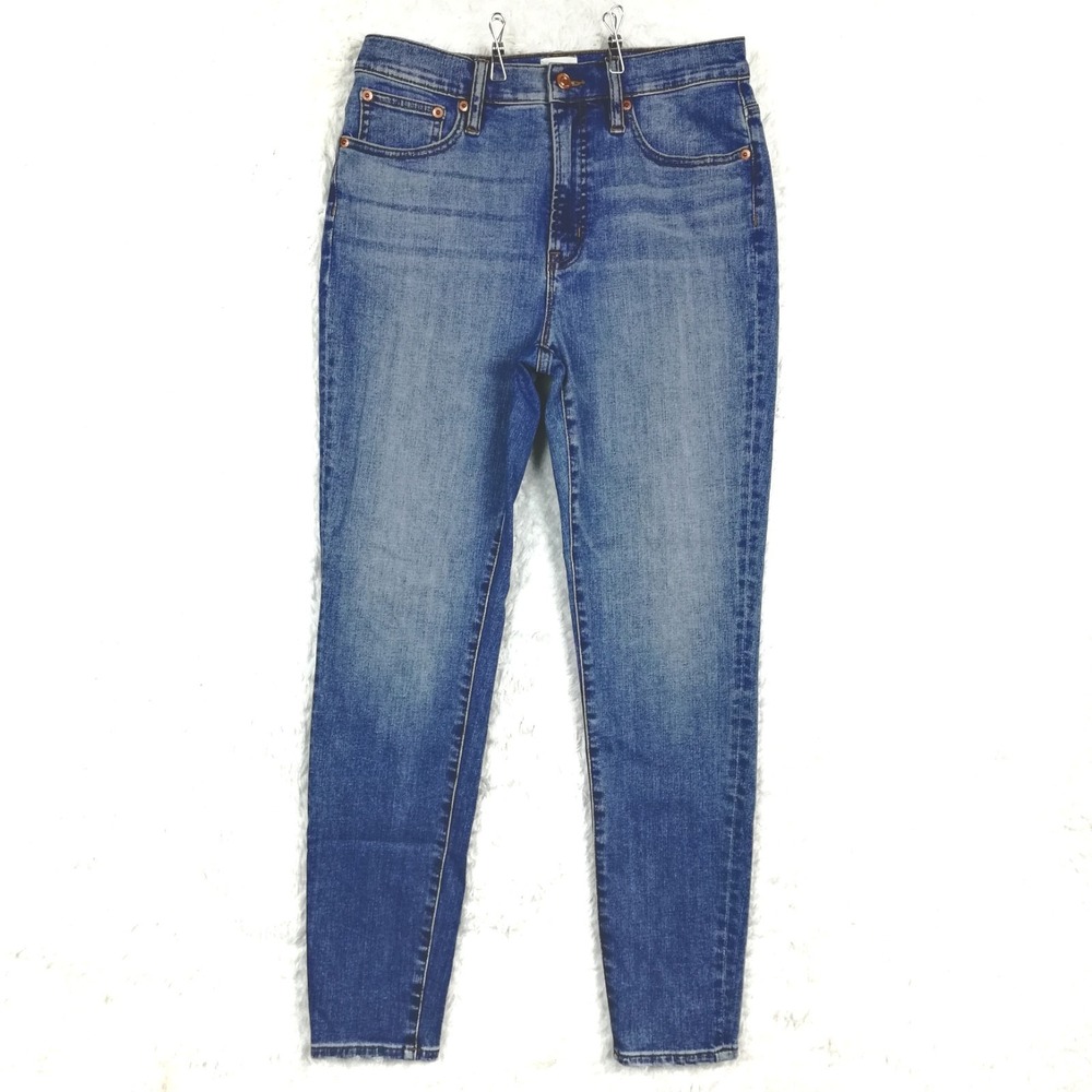 J. Crew Womens Jeans 10" High Rise Toothpick Skinny Blue Denim Medium Wash 29
